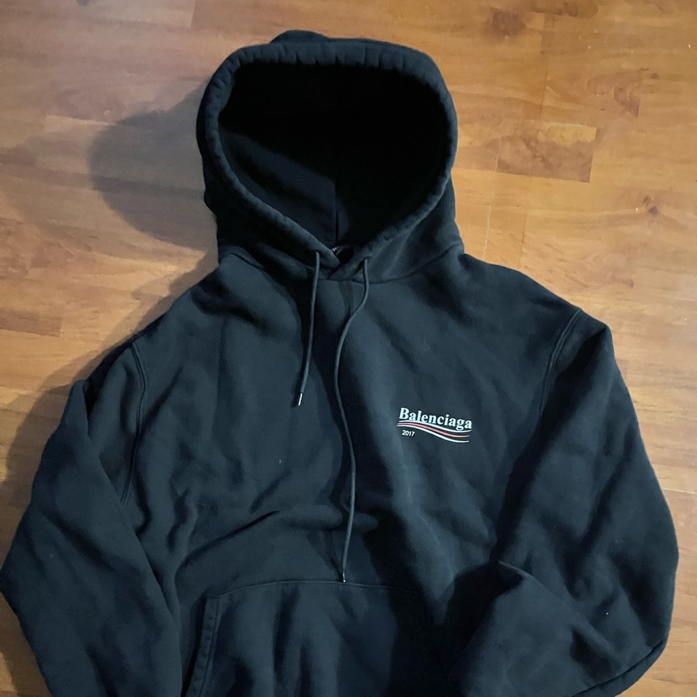 Black balenciaga 2017 campaign hoodie